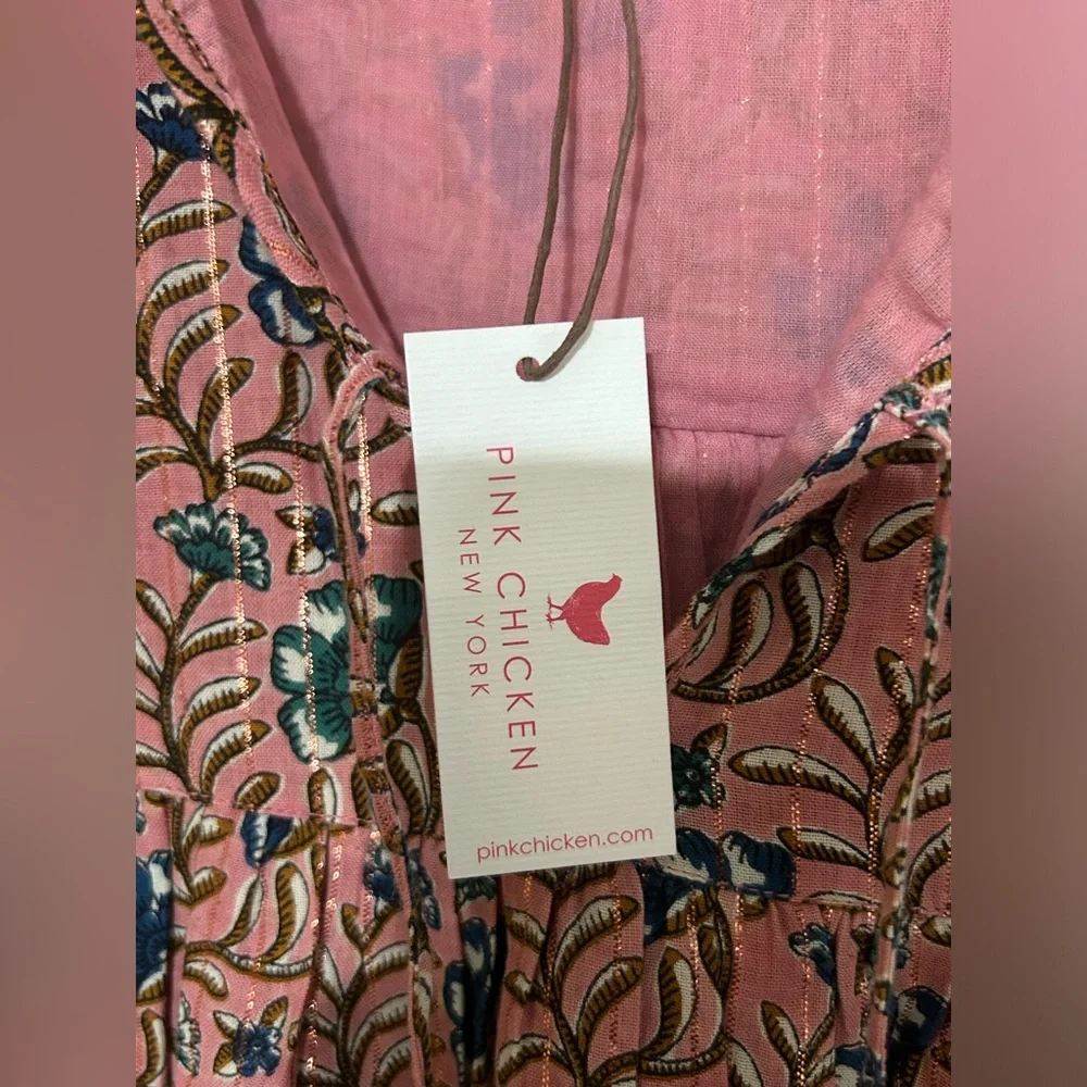 pink chicken indira dress Mauveglow vine floral - Picture 4 of 6